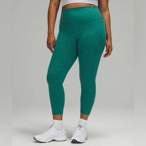 Lululemon Wunder Train High-Rise‎ Crop 23" Athletic Leggings Gym Teal Size 4